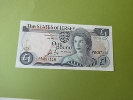 Jersey, 1 Pound - ungefaltet