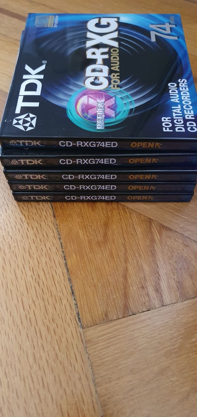 CD & DVD-Rohlinge: TDK CD-RXG 74 "For Audio" 5 unités – Neu und originalverpackt aus Sion von Timevintage 2