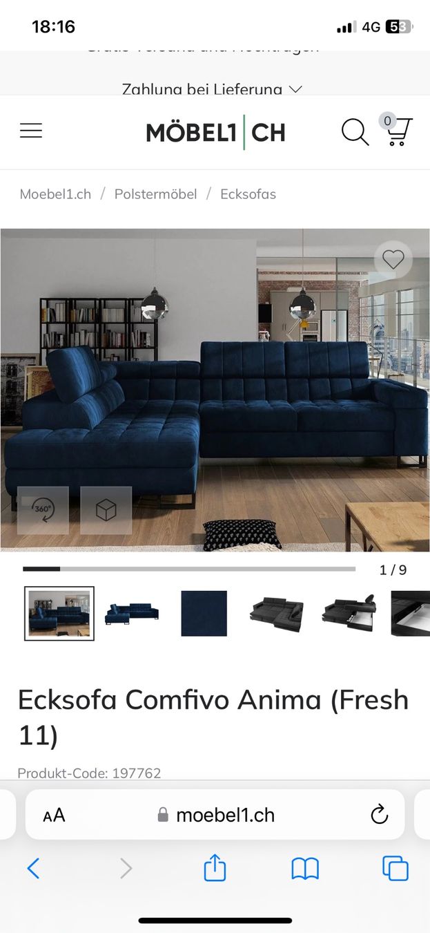 Conforama Sofas: Canapé – Gebraucht aus Delémont von fab_y5mh