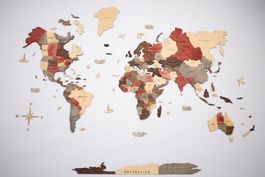 Wooden World Map Wall Decoration Home Decor Gift Idea New