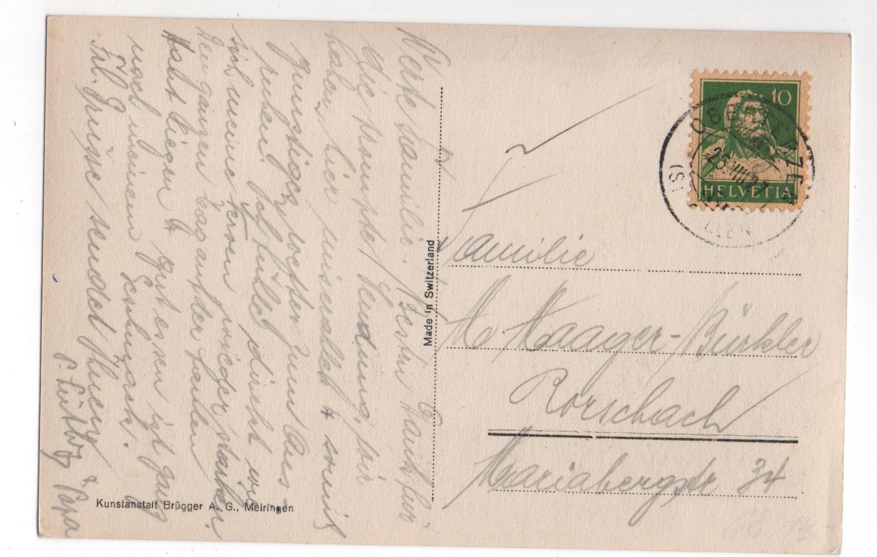 Cartoline postali: OBERTERZEN Kurhaus Seeben-Alp – Usato da Jona venduto da philajona 1