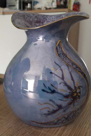 Vasi & Recipienti: Vase "Lotus" blau (Nr. 9) – Nuovo (secondo la descrizione) da Niederrohrdorf venduto da Papillon_47