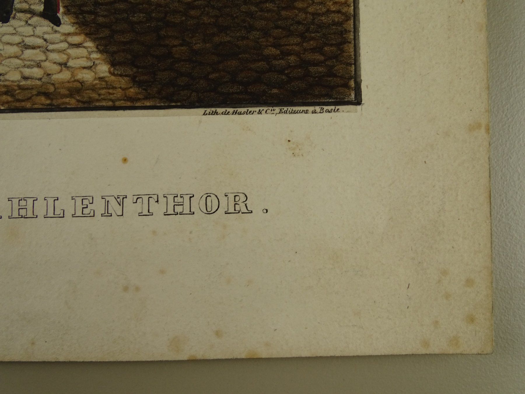 Incisioni: BASEL SPALENTOR, JUDAIKA, LITHOGRAPHIE UM 1850 – Usato da Grüningen venduto da Kartensammler 4