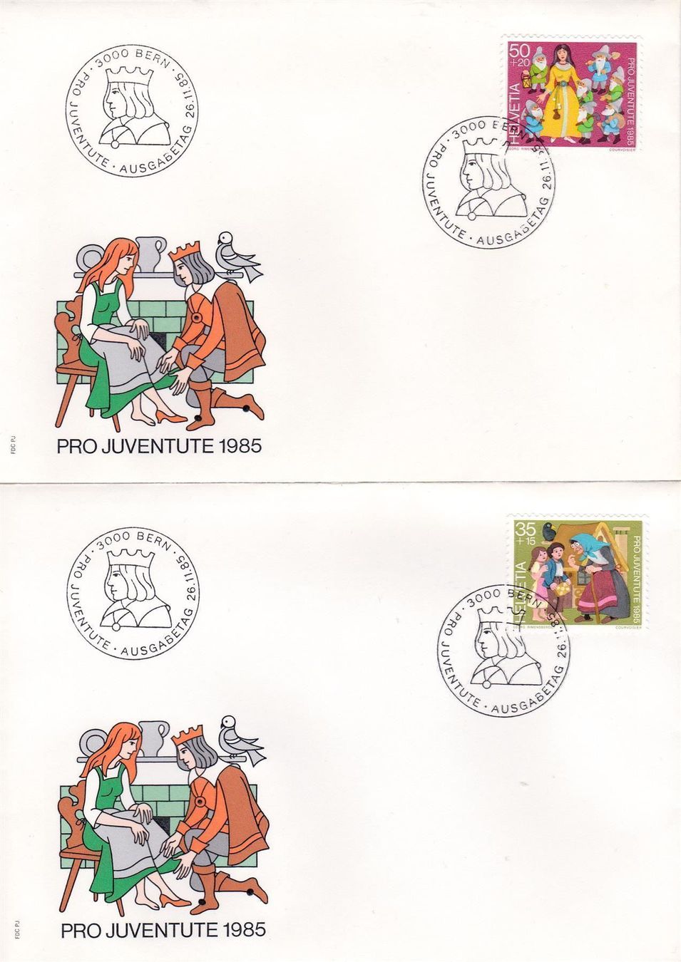 Tutti i francobolli: 9 FDC, Pro Juventute/Pro Patria/Sonder- – Usato da Wenslingen venduto da riger11 1