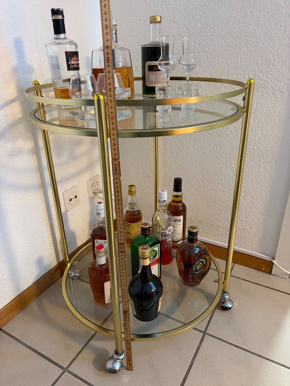 Servierwagen: Edler Barwagen /Servierwagen Goldfarbig, – Gebraucht aus Zäziwil von Emlea 5