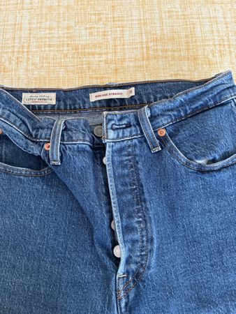 Levi's Ribcage Straight Jeans Blue Size 28 W 30 L