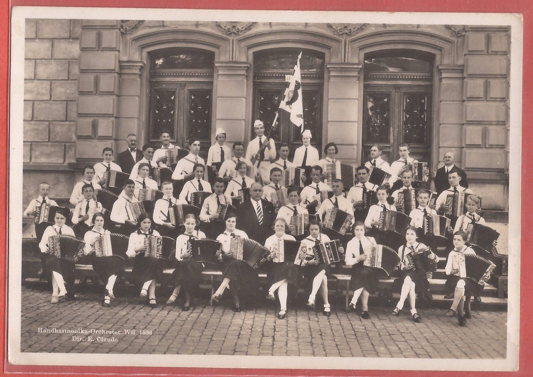 Cartoline postali: Wil SG - Handharmonika-Orchester 1936 – Usato da Fislisbach venduto da Porano