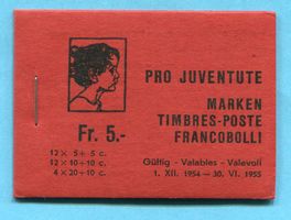 Markenheft Pro Juventute 1955 - Nr. 4 ** - Kat: Fr. 110.00