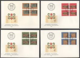 1987, Pro Patria, FDC, Viererblöcke