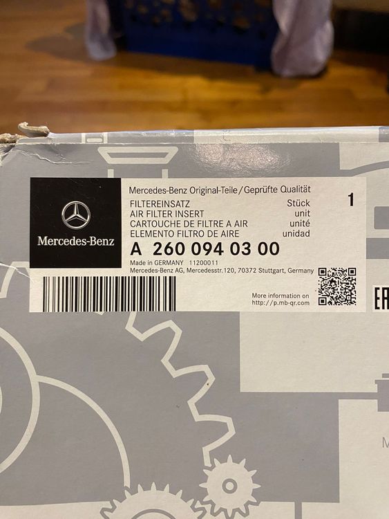 ORIGINAL Mercedes-Benz Luftfilter A-Klasse A2600940300 | Kaufen auf Ricardo