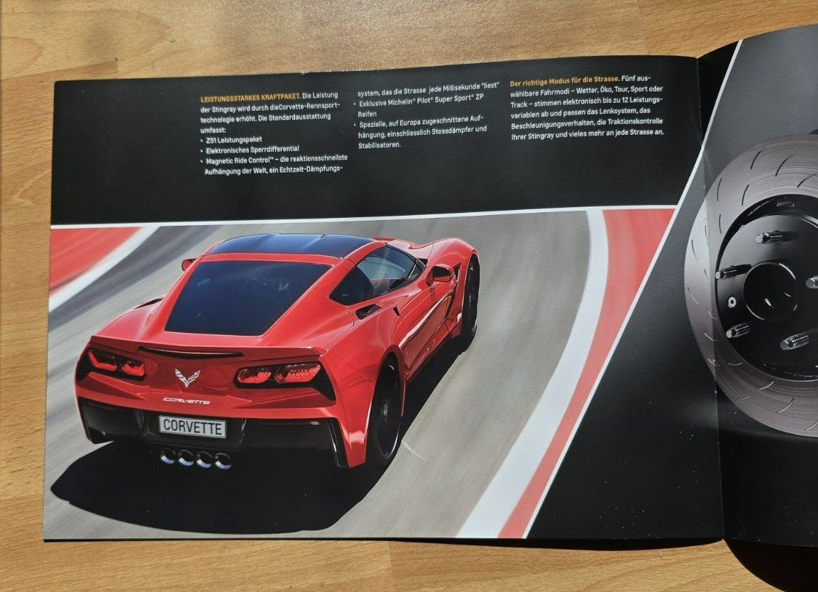 Chevrolet Documenti: Chevrolet Corvette C7 Stingray Prospekt / Katalog – Usato da Hornussen venduto da Corvette- 4