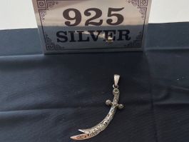 925 silberschmuck anhänger schwert zülfikar