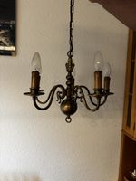 Deckenleuchter Messing 5-flammig Vintage mit Kette gebraucht