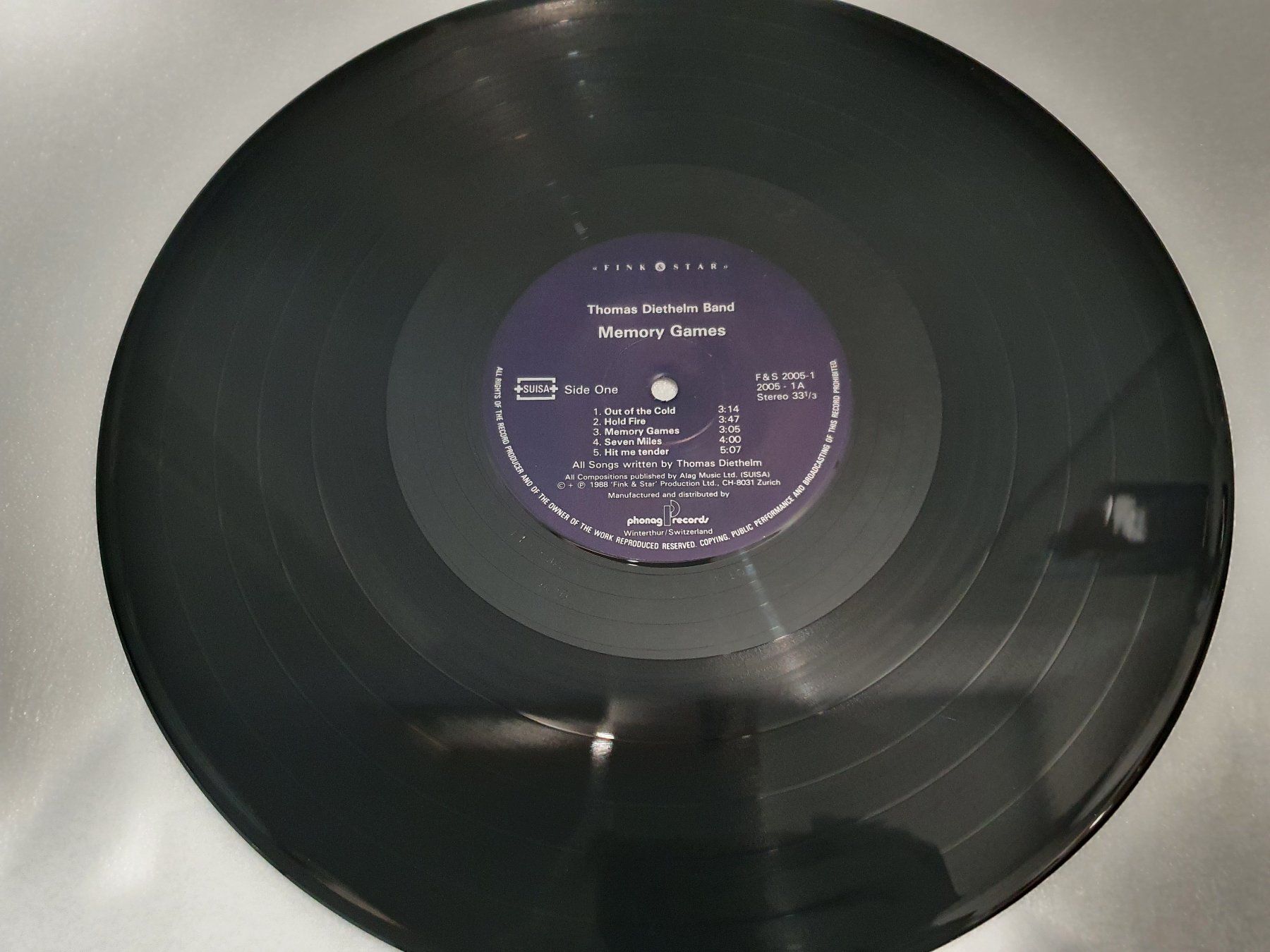 Dischi in vinile: Thomas Diethelm Band – Memory Games – Usato da Uster venduto da Vinyl-Leidenschaft 2