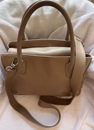 Lederhandtasche Alco beige mit Schulterrieme TOP Zustand