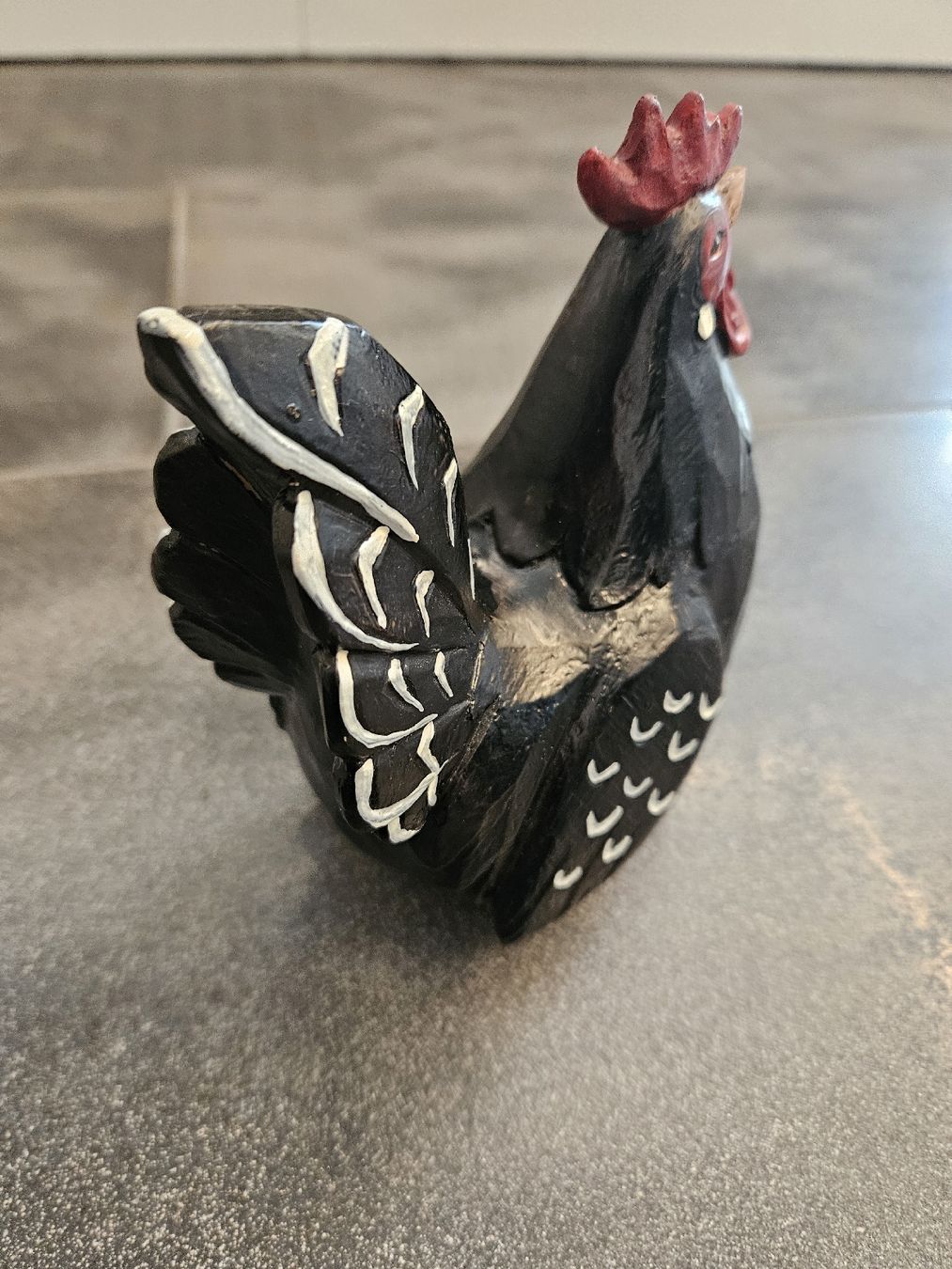 Figuren: Dekofigur Hahn schwarz Holz – Neu (gemäss Beschreibung) aus Anwil von nomolnoi 3