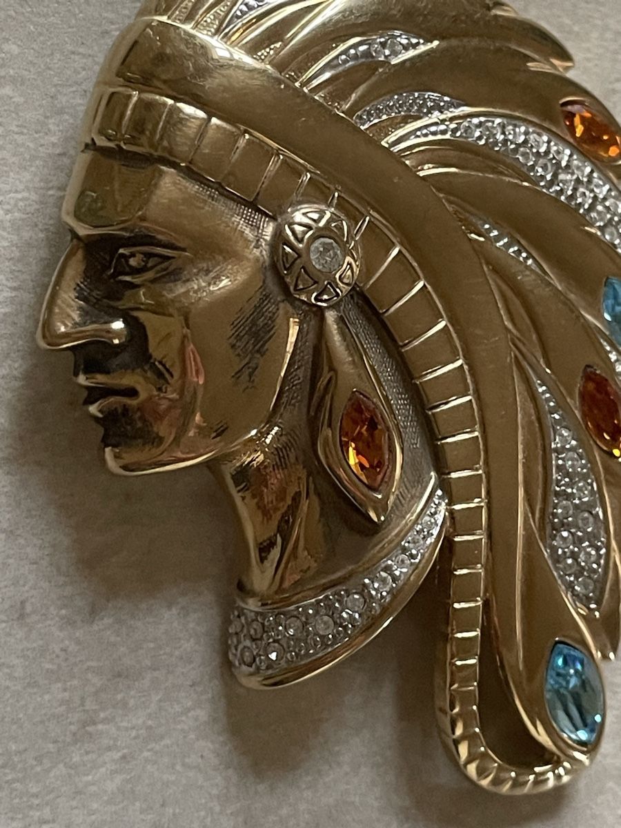 Pierre Lang Broschen & Nadeln: Seltene Indianer Kopf Brosche Pierre Lang – Gebraucht aus Flawil von Naphtali 4