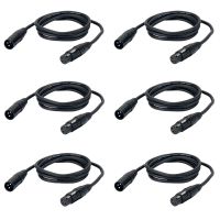 6er Set DAP Audio FL01 - 3-pol XLR-Mikrofonkabel male/female