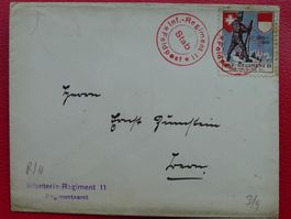 1945: FELDPOST-Briefe mit Soldatenmarken (2x) +roter Stempel