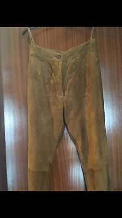 Pantaloni in pelle scamosciati