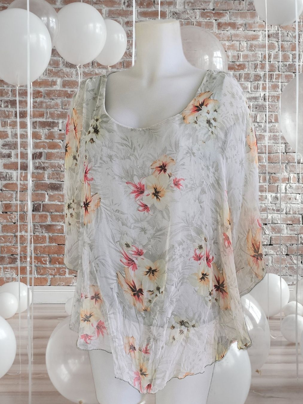 Camicette: Sommerliche Bluse, Blumenmuster, luftig-leicht, Gr. M – Nuovo (secondo la descrizione) da Aarburg venduto da Hystoria 2