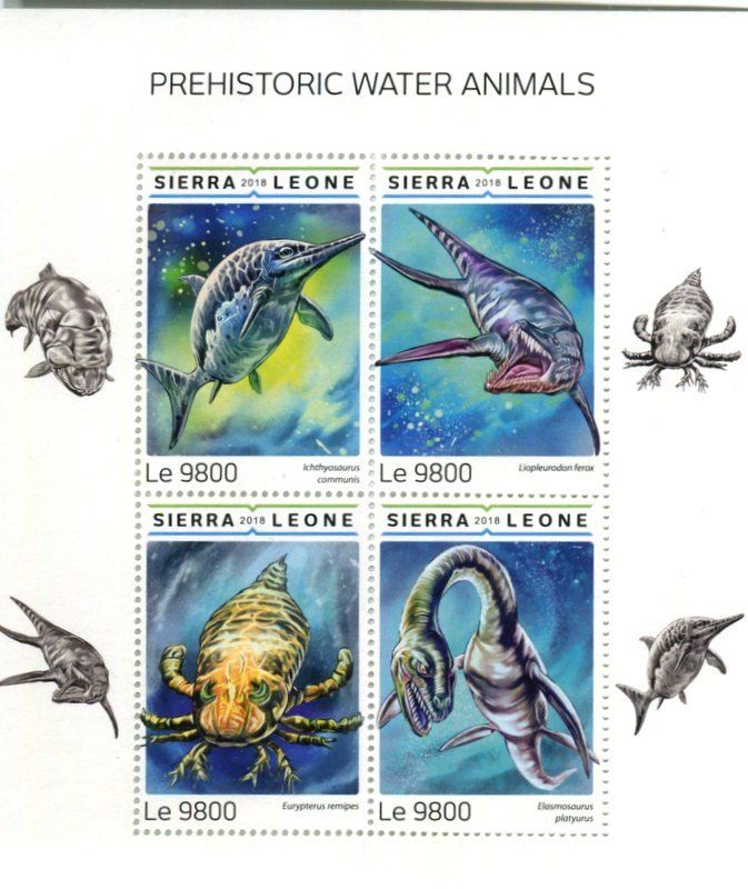 Tous les timbres: Block "Dinosaurier". Sierra Leone – Neuf avec emballage d'origine à Basel par Butsch5