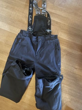 CMP Skihose 152 schwarz mit Trägern Grösse 52 guter Zustand