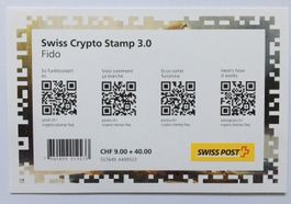 Crypto Stamp Fido, ID7 mit NFT, Auflage nur 2'500 Stück!!!