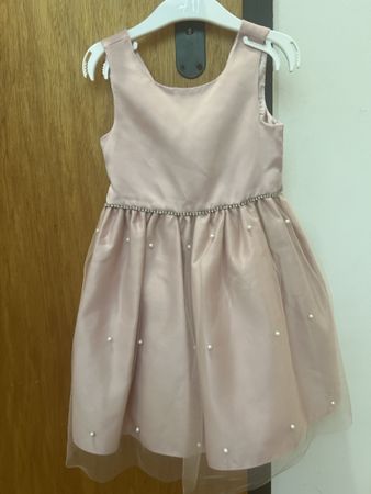 Festliches Mädchenkleid, Grösse 92, rosa mit Perlen!