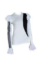 Y-3 black and white shirt with detachable sleeves, XS