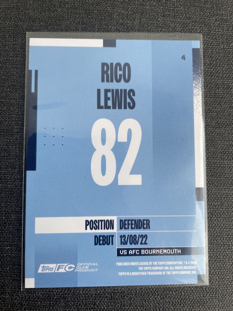 Topps Carte collezionabili: Topps Rico Lewis Manchester City – Nuovo (secondo la descrizione) da Burgdorf venduto da Sports_Cards_3400 1