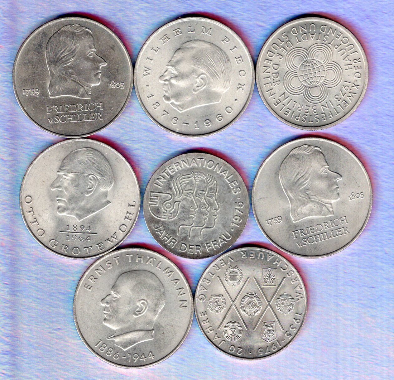 Tutti le monete: Germany coins 8 stück nice lot – Usato da Leibstadt venduto da baroc333
