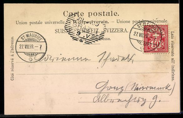 Cartoline postali: AK Saint Maurice, Pont de Saint Maurice – Usato da Berlin venduto da bartko-reher 1