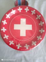 Schweizer Teller Einwegteller Party Deko Schweiz Neu!