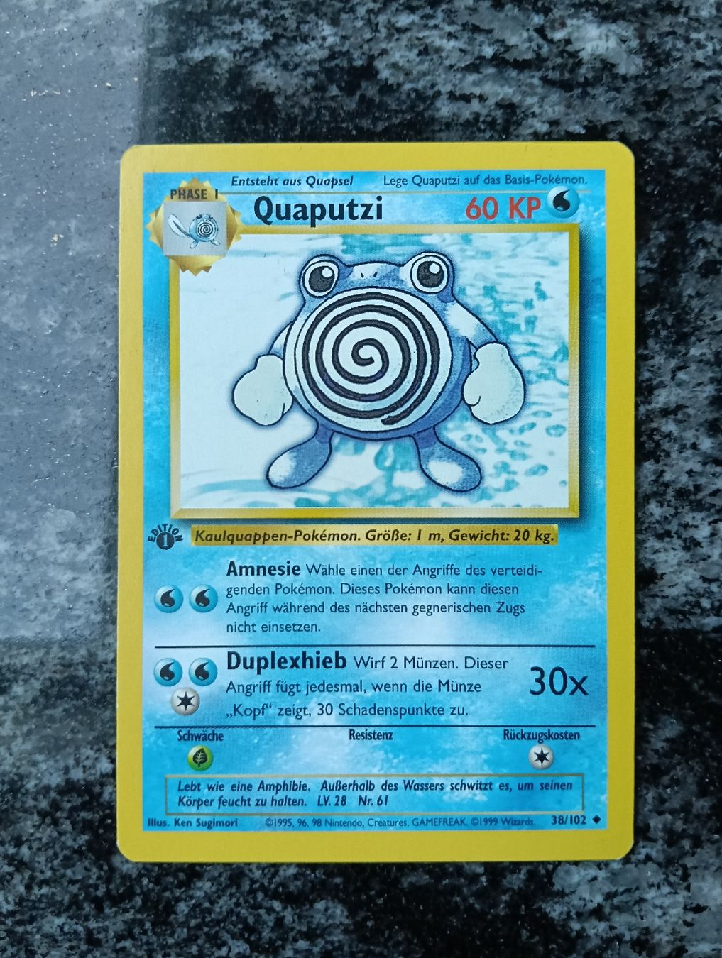 Pokémon Carte collezionabili: Pokemon Base Set  Quaputzi 1 Edition – Usato da LEUZIGEN venduto da mic_sdh5