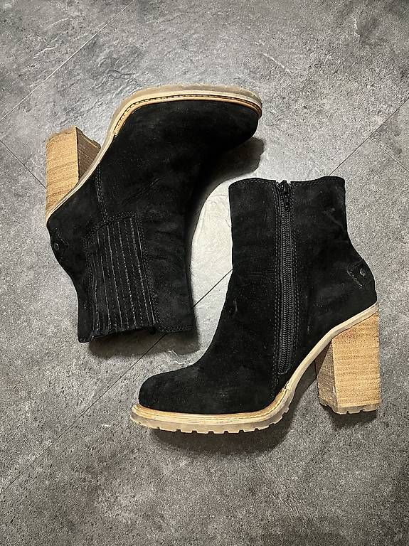Scarpe da donna: Bottines noires imitation daim taille 36 – Usato da Confignon venduto da shaka_maka01