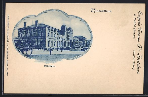 Ansichtskarten: AK Winterthur, Blick auf den Bahnhof – Gebraucht aus Berlin von bartko-reher
