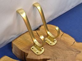 2 schöne Kleider Haken, Alu goldfarbig (LOT2137#AEW0)