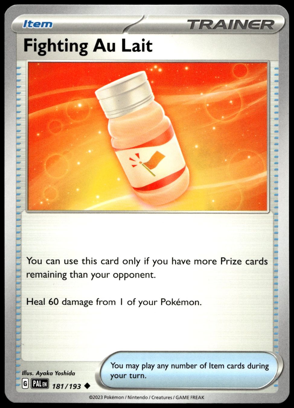 Pokémon Sammelbilder & Trading cards: Pokémon Fighting Au Lait 181/193   SV02 Paldea Evolved – Gebraucht aus Le Mouret von PokemonCards_CH