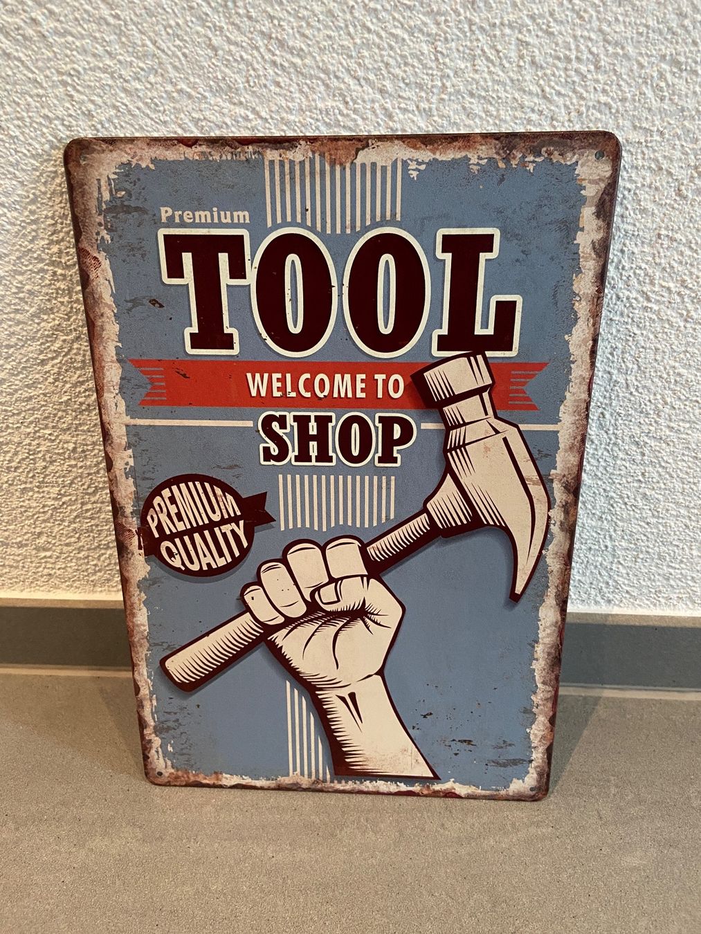 Insegne: TOOL SHOP VINTAGE BLECHSCHILD NEU 1 Pcs. – Nuovo e nell'imballaggio originale da Seon venduto da Aaargauer01 1