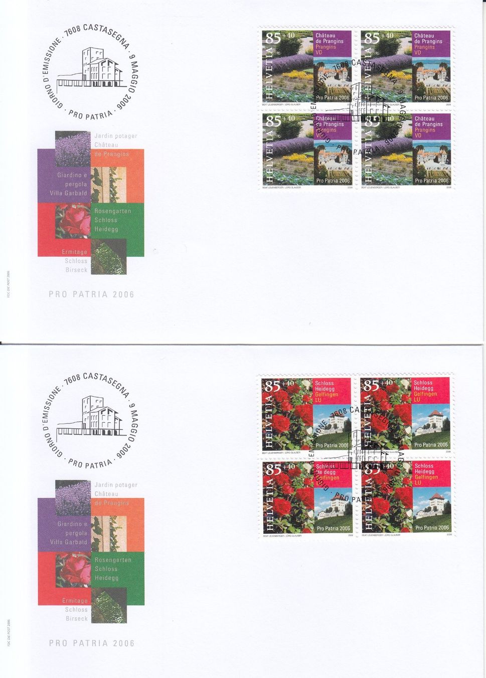 Tutti i francobolli: SBK B292 - B295 im 4er-Block FDC – Usato da Bürglen TG venduto da StampGraf 1