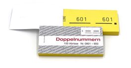 Garderobennummern Block je 500 Garderoben Ticket