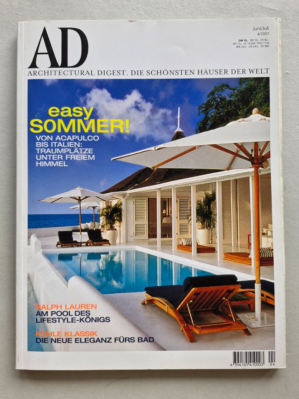Riviste & Magazine: AD Architectural Digest  2001 John Lautner – Usato da Zürich venduto da Secretariat11