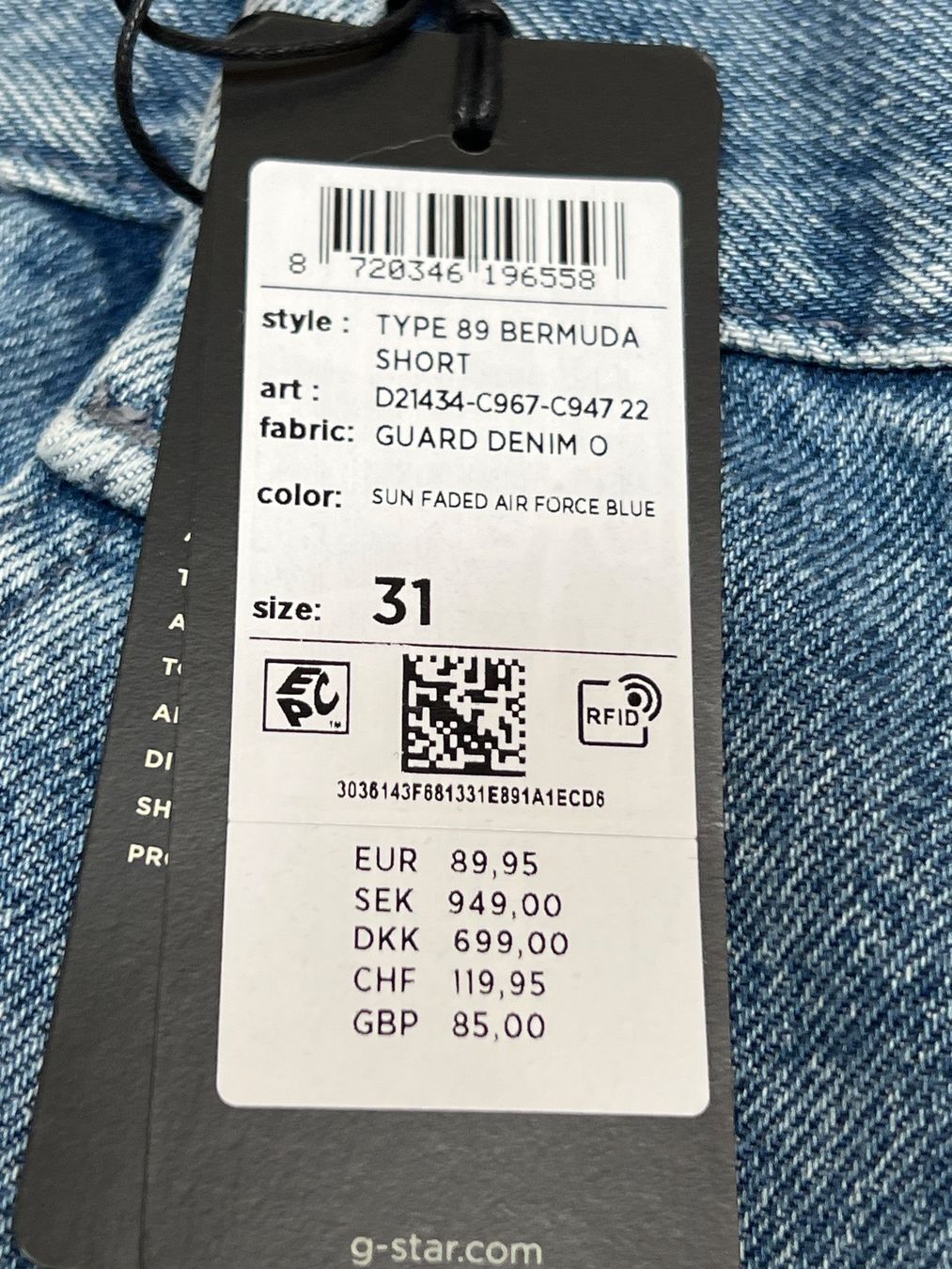 G-Star Jeans: G-StarJeans Bermudas Gr.31 - Neu – Nuovo e nell'imballaggio originale da Visp venduto da bluenero 3