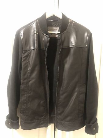 Zara Men schwarze Jacke Gr. M - stylisch, Lederoptik