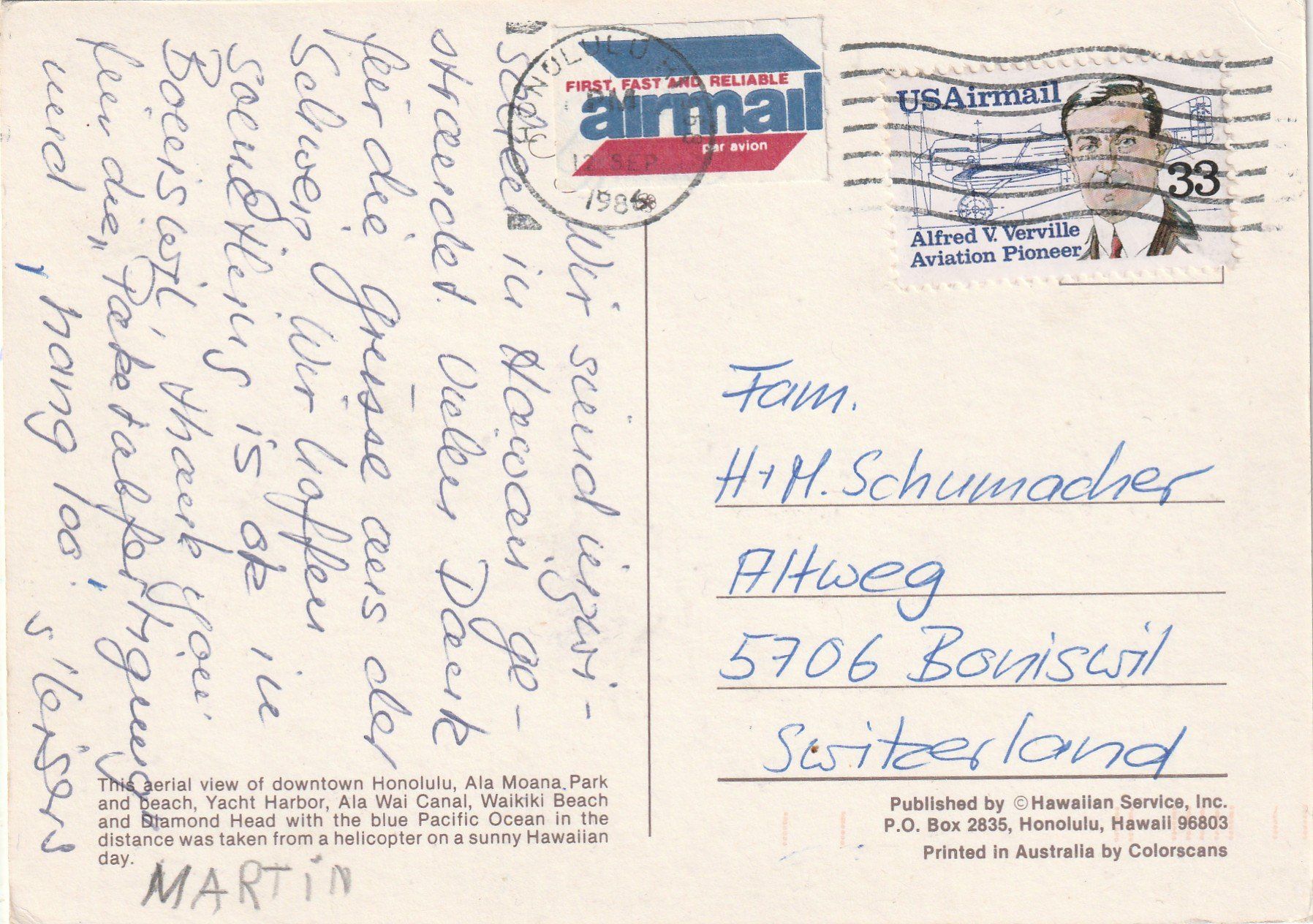 Cartoline postali: Honolulu – Usato da Lumbrein venduto da made02 1