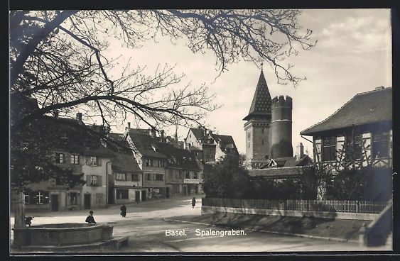 Cartoline postali: AK Basel, Partie am Spalengraben – Usato da Berlin venduto da bartko-reher