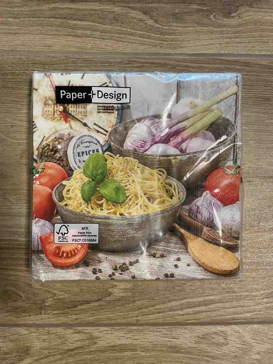 Tovaglioli: Paper + Design Servietten Motiv Pasta – Nuovo e nell'imballaggio originale da Winterthur venduto da NaNa24