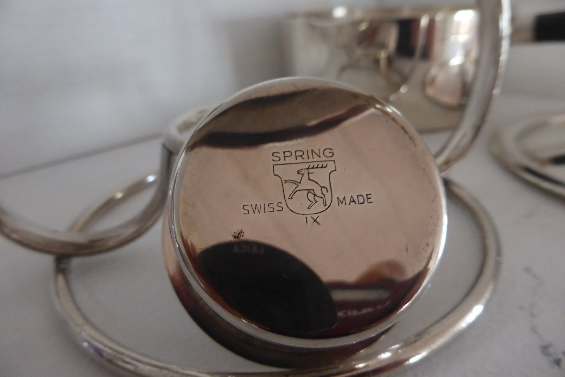 Padelle: Spring Eschlikon -Antikes Saucenpfännli mit Deckel+Rechaud – Usato da Brunnadern venduto da vapiano 2