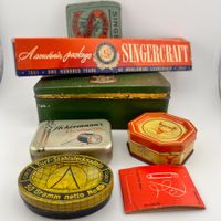 Singer Nähkästchen und Nähzubehör, Vintage Konvolut Rarität